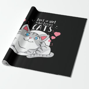 Papier Cadeau Amoureux des chats Juste Une Fille Qui Aime Le Cha