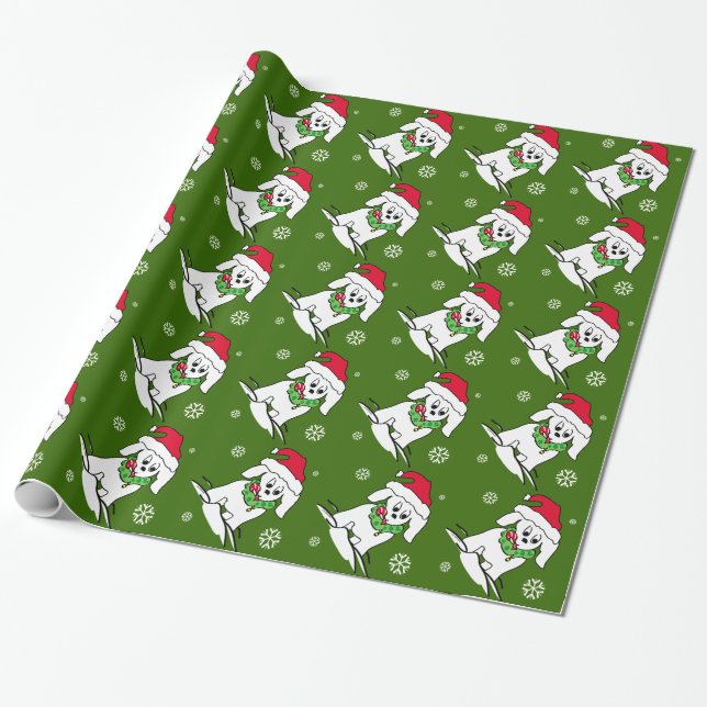 Papier Cadeau Amoureux des chiens de Noël (Déroulé)