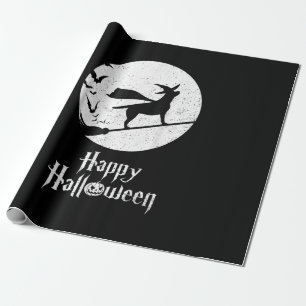 Papier Cadeau Amoureux des chiens Happy Halloween Lab sorcier
