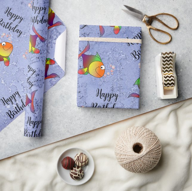 Papier Cadeau Amoureux du poisson (Artisanat)