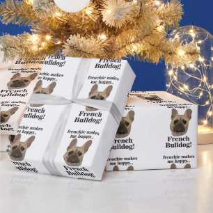 Papier Cadeau Amoureux du visage de Bouledogue Français