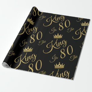 Papier Cadeau Amusant 80ème anniversaire pour les hommes