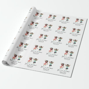 Papier Cadeau Amusant Ajouter photo Customisée mariée et Mariage