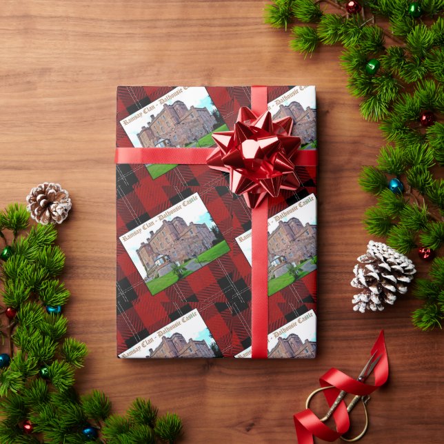 Papier Cadeau Amusant écossais Ramsay Clan Tartan teinté (Cadeau de vacances)