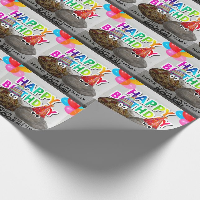 Papier Cadeau Amusant espoir de vos rochers d'anniversaire (Coin)