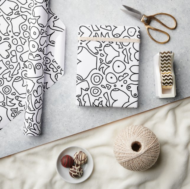Papier Cadeau Amusant motif mammaire adulte (Artisanat)