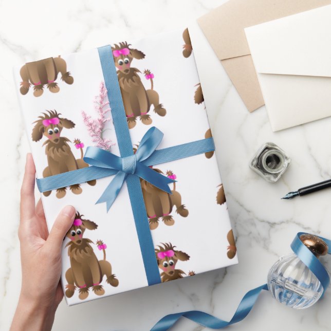 Papier Cadeau Amusant Poodle comme un animal de compagnie avec d (Cadeaux)