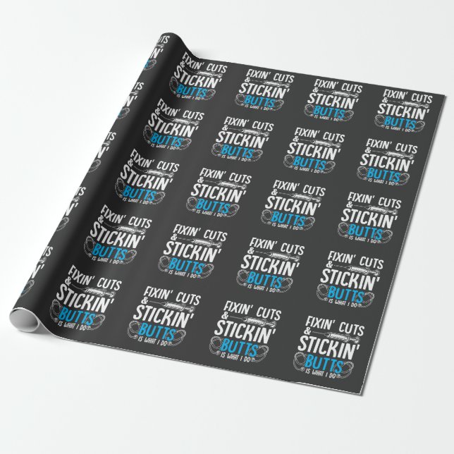 Papier Cadeau Amusante infirmière Humour Médecine Assistant Blag (Déroulé)