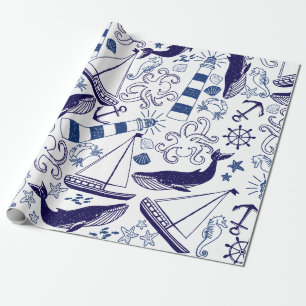 Papier Cadeau Amusement en mer