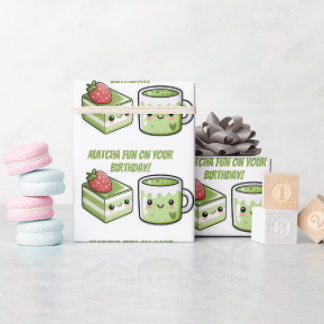Papier Cadeau Amusement Matcha Pour Votre Anniversaire, Personna