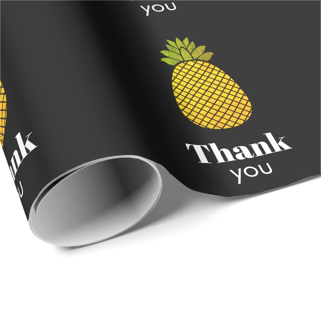 Papier Cadeau ananas Merci (Coin rond)