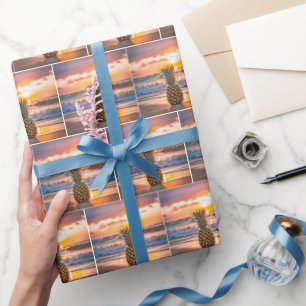 Papier Cadeau Ananas Sur Sunset Beach