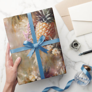 Papier Cadeau Ananas Tropicaux Éclatent