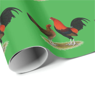Papier Cadeau Ancien jeu anglais Bantams : BB Red Pair