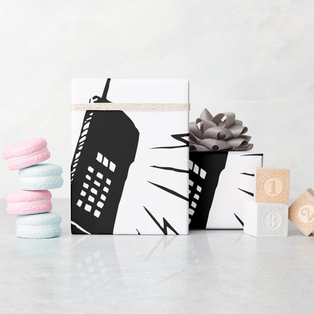 Papier Cadeau Ancien téléphone portable (Créateur téléchargé)