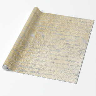 Papier Cadeau Ancienne Écriture Artisanale Sur Tablette Textile 