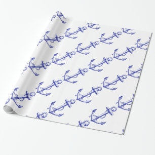 Papier Cadeau Ancre nautique du bateau des hommes