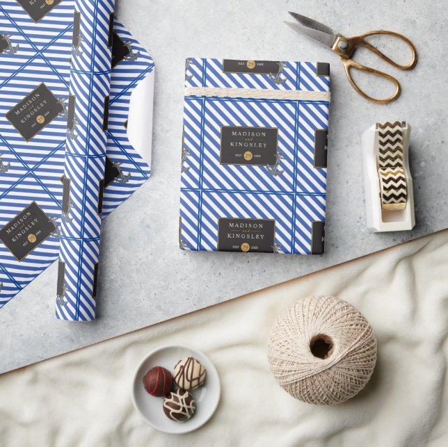 Papier Cadeau Ancre nautique Fabuleux Mariage de voile (Artisanat)