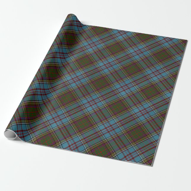 Papier Cadeau Anderson Clan Tartan Plaid Motif Scottish (Déroulé)