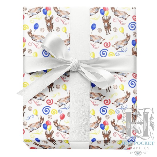 Papier Cadeau Âne (Créateur téléchargé)