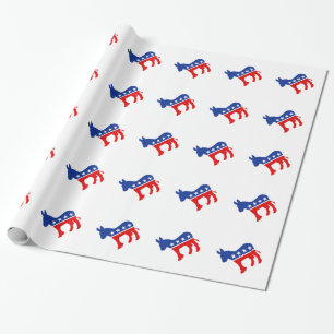 Papier Cadeau Âne de Démocrate