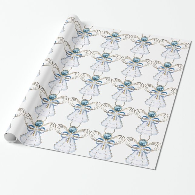 Papier Cadeau Ange de Noël de la Foi (Déroulé)