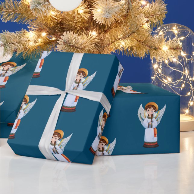 Papier Cadeau Ange de Noël ukrainien (Vacances)