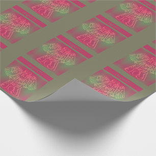 Papier Cadeau Ange de Noël "Voici..."Papier à envelopper