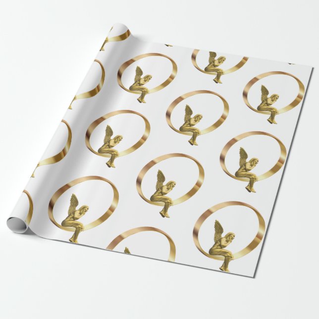 Papier Cadeau Ange Papier à enveloppement Noël (Déroulé)