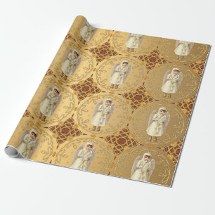 Papier Cadeau Ange victorien