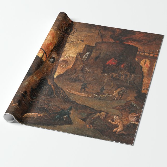 Papier Cadeau Angel Menant Une Âme En Enfer Par Hieronymus Bosch (Déroulé)