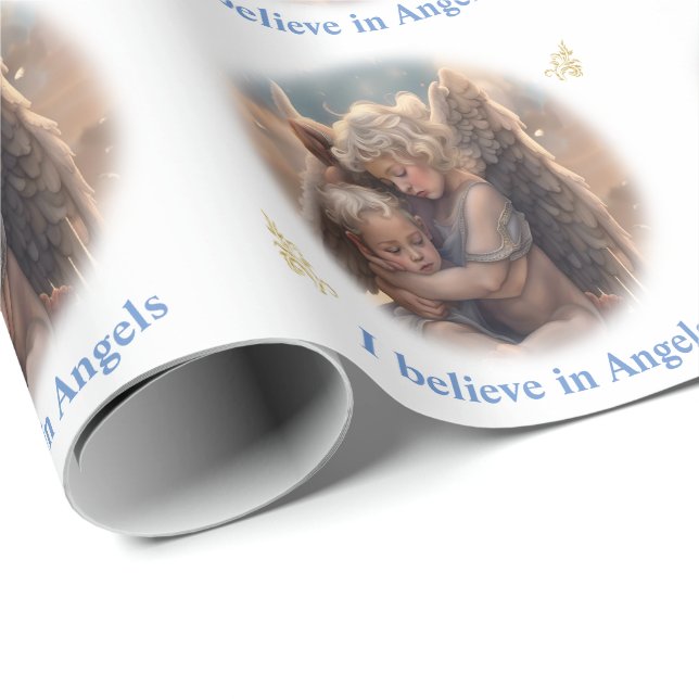 Papier Cadeau Anges (Coin rond)