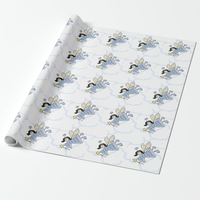 Papier Cadeau Angle bleu (Déroulé)