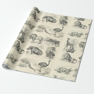 Papier Cadeau Animaux africains