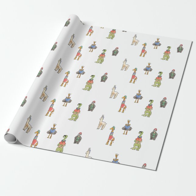 Papier Cadeau Animaux de fête (Déroulé)