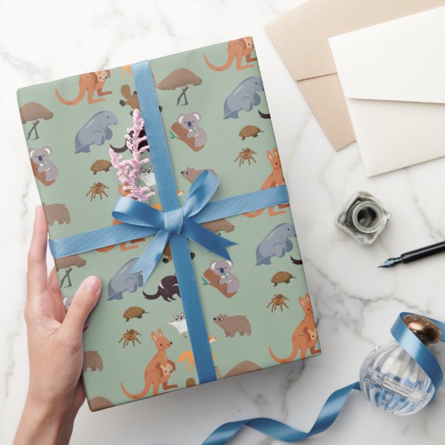 Papier Cadeau Animaux de l'Australie faune australienne (Cadeaux)