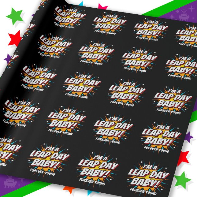 Papier Cadeau Année bissextile Anniversaire 29 février Jour biss (Créateur téléchargé)