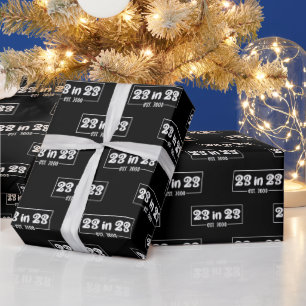 Papier Cadeau Anniversaire 23 ans 23 en 23 Est 2000