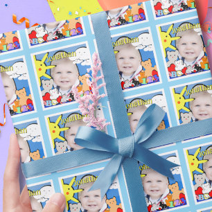 Papier Cadeau Anniversaire Animaux Mignons Drôles Personnalisés