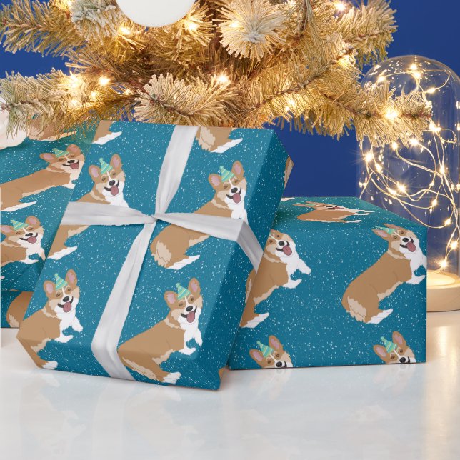 Papier Cadeau Anniversaire Corgi (Vacances)