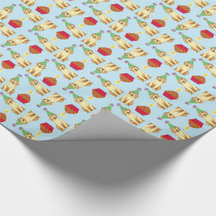 Papier Cadeau Anniversaire Cupcake Yellow Lab