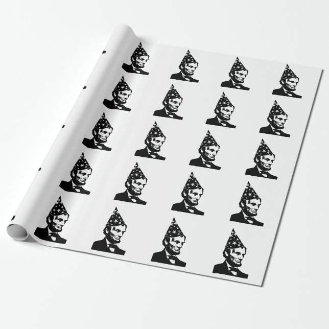 Papier Cadeau Anniversaire d'Abraham Lincoln (Déroulé)
