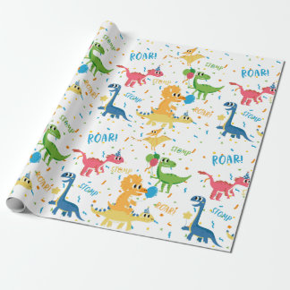 PAPIER CADEAU ANNIVERSAIRE DE DINOSAUR