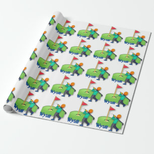Papier Cadeau anniversaire de enfant de golf émoji personnalis