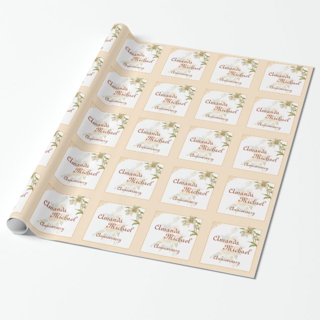 Papier Cadeau Anniversaire de Helleborée (Déroulé)