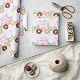 Papier Cadeau Anniversaire de la beigne douce   Fête des enfants