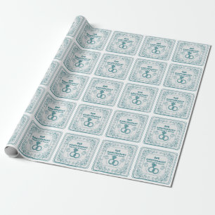 Papier Cadeau Anniversaire de mariage floral personnalisable ann