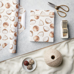 Papier Cadeau Anniversaire de naissance à la noix de coco tropic