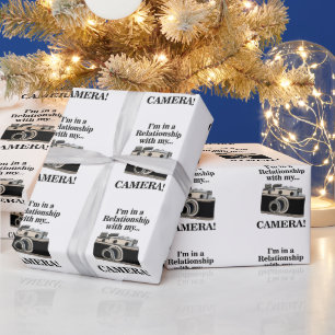 Papier Cadeau Anniversaire de photographe drôle d'appareil photo