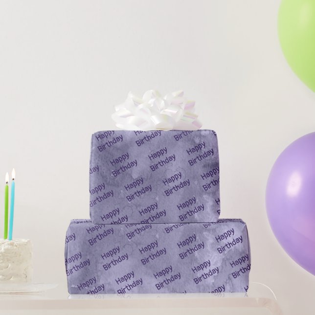 Papier Cadeau Anniversaire de Purple Stain (Cadeaux de fête)